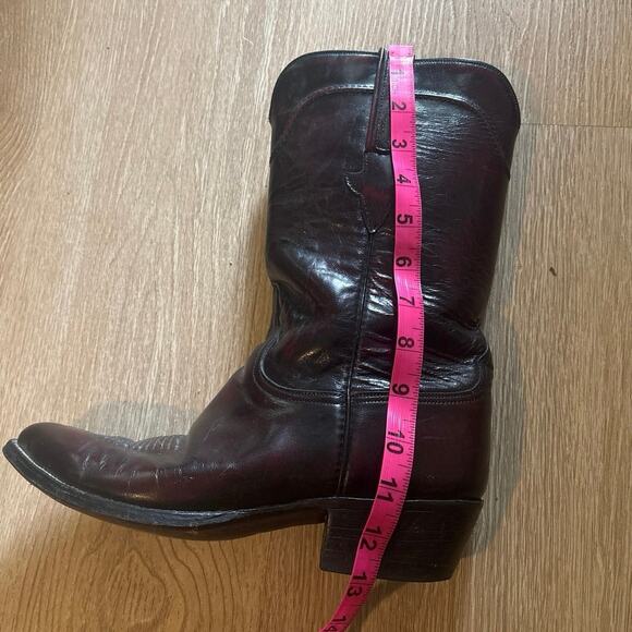 Lucchese Black Cherry Western Boots Size 8 1/2 D 21773 Men